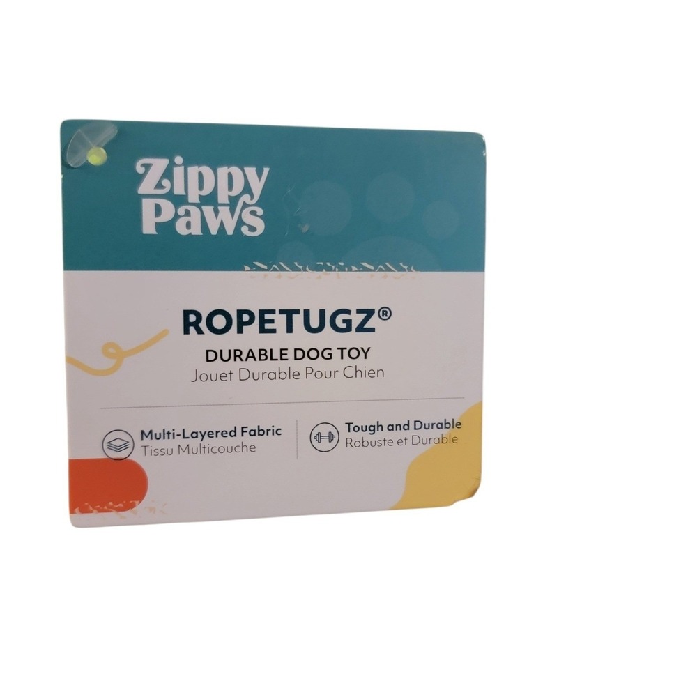 ZippyPaws RopeTugz Monkey Durable Dog Toy Squeaker Green - Picture 3 of 4